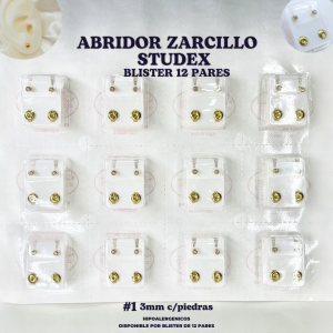 ABRIDOR ZARCILLOS STUDEX BLISTER DE 12 PARES