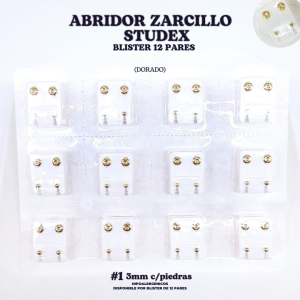 ABRIDOR ZARCILLOS STUDEX BLISTER DE 12 PARES