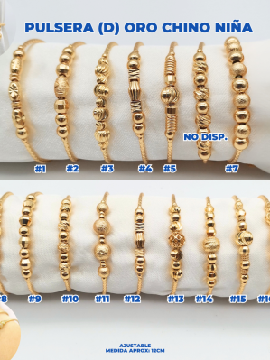 PULSERA (D) ORO CHINO NIÑA