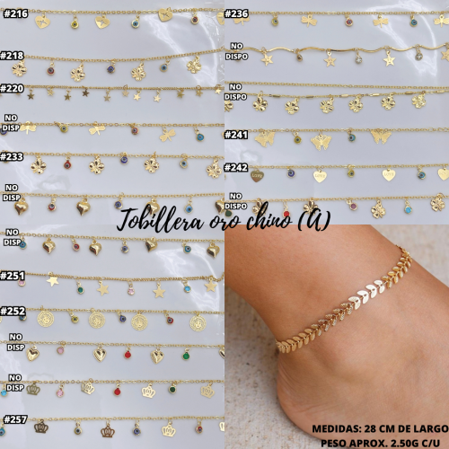 TOBILLERAS ORO CHINO (A) - Imagen 2