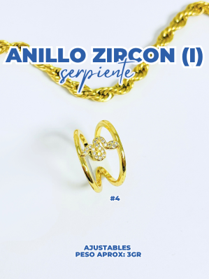 ANILLO ZIRCON (I) SERPIENTE