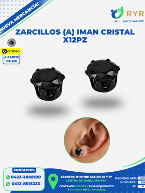 ZARCILLOS (A) IMAN CRISTAL X12PZ