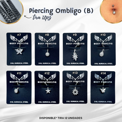 PIERCING OMBLIGO (B) - TIRA 12PZ - Imagen 2