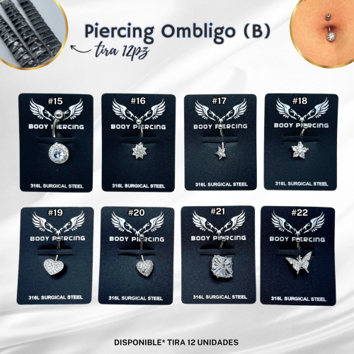 PIERCING OMBLIGO (B) - TIRA 12PZ - Imagen 3