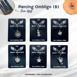 PIERCING OMBLIGO (B) - TIRA 12PZ