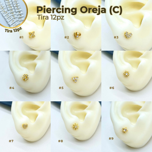 PIERCING OREJA (C) TIRA 12 PZ