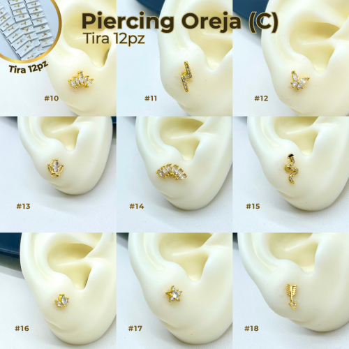 PIERCING OREJA (C) TIRA 12 PZ - Imagen 2