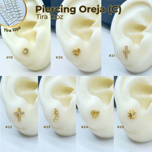 PIERCING OREJA (C) TIRA 12 PZ - Imagen 3