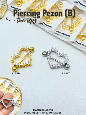 PIERCING PEZON (B) TIRA 12PZ