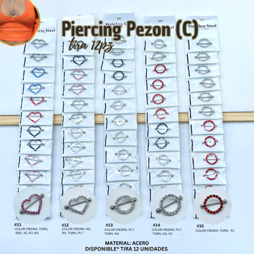 PIERCING PEZON (C) TIRA 12PZ - Imagen 3