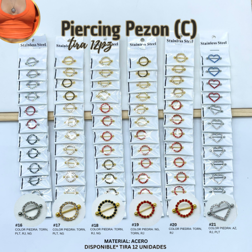 PIERCING PEZON (C) TIRA 12PZ - Imagen 4