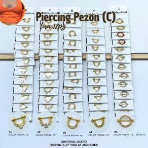 PIERCING PEZON (C) TIRA 12PZ