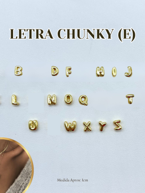 DIJE LETRA (E) CHUNKY