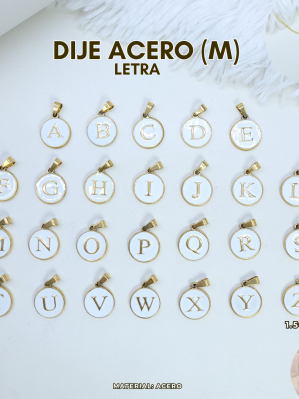 DIJE ACERO (M) LETRA