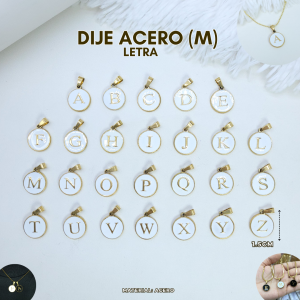 DIJE ACERO (M) LETRA