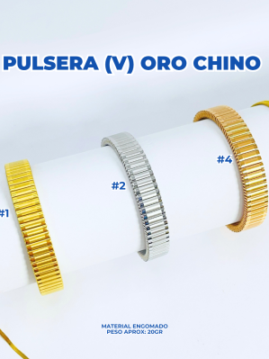 PULSERA (V) ORO CHINO