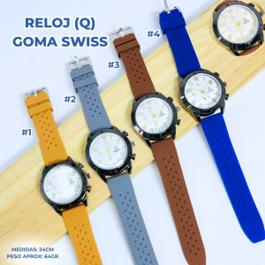 RELOJ (Q) GOMA SWISS
