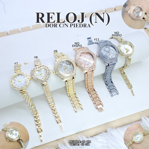 RELOJ (N) DOR  C/N PIEDRA - Imagen 2
