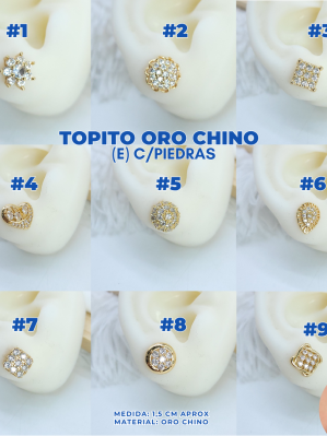 TOPITO ORO CHINO (E) C/PIEDRAS