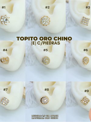 TOPITO ORO CHINO (E) C/PIEDRAS