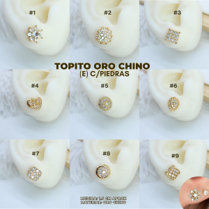 TOPITO ORO CHINO (E) C/PIEDRAS