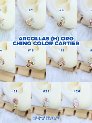 ARGOLLAS (H) ORO CHINO COLOR CARTIER