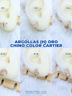 ARGOLLAS (H) ORO CHINO COLOR CARTIER