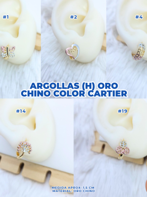ARGOLLAS (H) ORO CHINO COLOR CARTIER