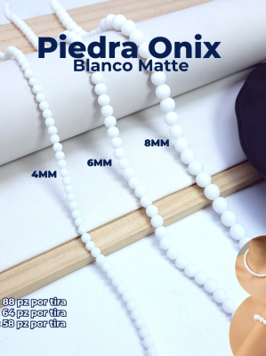 PIEDRA ONIX BLANCO MATTE