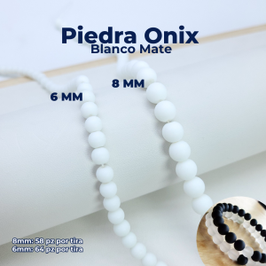 PIEDRA ONIX BLANCO MATE