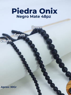 PIEDRA ONIX NEGRO MATE