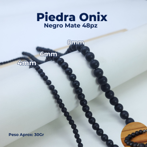 PIEDRA ONIX NEGRO MATE