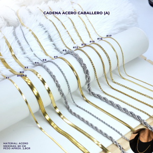 CADENA ACERO CABALLERO (A) *PAQ (10PZ MISMO MODELO)