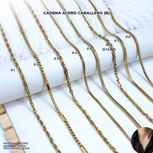 CADENA ACERO CABALLERO B *PAQ 10 PZ (MISMO MODELO)
