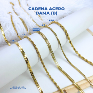 CADENA ACERO DAMA (B)*PAQ 10PZ MISMO MODELO