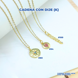 CADENA CON DIJE (K)