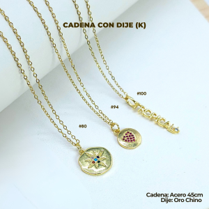 CADENA CON DIJE (K)