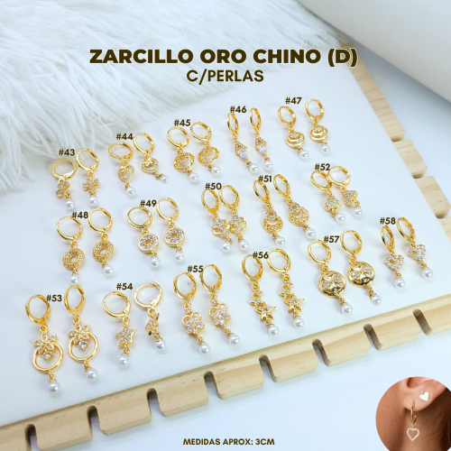 ZARCILLO ORO CHINO (D) C/PERLAS - Imagen 4