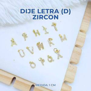 DIJE LETRA (D) ZIRCON