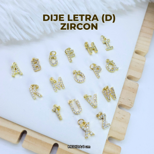DIJE LETRA (D) ZIRCON