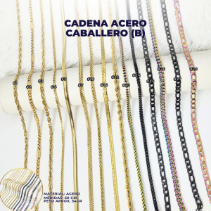CADENA ACERO CABALLERO B *PAQ 10 PZ (MISMO MODELO)