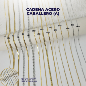 CADENA ACERO CABALLERO (A) *PAQ (10PZ MISMO MODELO)