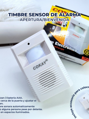 TIMBRE SENSOR DE ALARMA APERTURA/BIENVENIDA