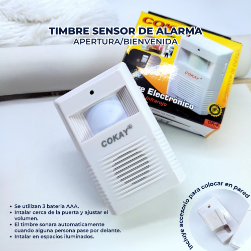TIMBRE SENSOR DE ALARMA APERTURA/BIENVENIDA