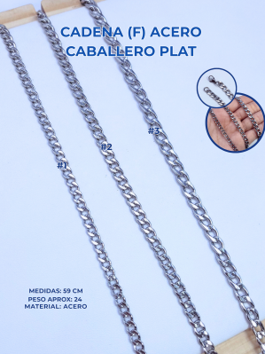 CADENA (F) ACERO CABALLERO PLAT