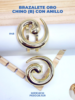 BRAZALETE ORO CHINO (B) CON ANILLO