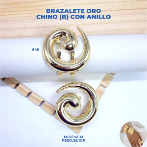 BRAZALETE ORO CHINO (B) CON ANILLO
