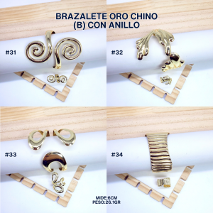 BRAZALETE ORO CHINO (B) CON ANILLO