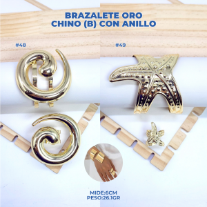 BRAZALETE ORO CHINO (B) CON ANILLO