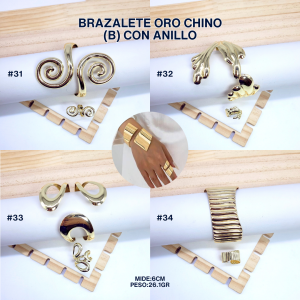 BRAZALETE ORO CHINO (B) CON ANILLO